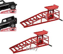 2PCS Auto Car Truck Service Ramp Lift Car Jack Hydraulic Lift Heavy Duty 10Ton