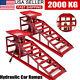 2pcs Auto Car Truck Service Ramp Lift Car Jack Hydraulic Lift Heavy Duty 2ton
