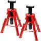 2pc 10 Ton Heavy Duty Jack Stand Pin Type Heavy Duty Adjustable Height Red