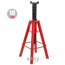 2PC 10 Ton Heavy Duty Jack Stand Pin Type Heavy Duty Adjustable Height Red