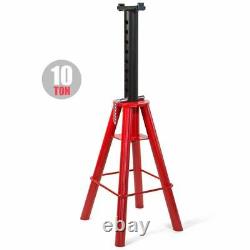 2PC 10 Ton Heavy Duty Jack Stand Pin Type Heavy Duty Adjustable Height Red
