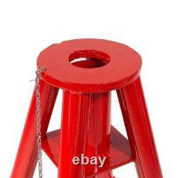 2PC 10 Ton Heavy Duty Jack Stand Pin Type Heavy Duty Adjustable Height Red