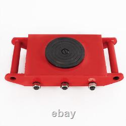 2Pcs 8 Ton Heavy Duty Machine Dolly Skate Roller 360° Rotating Machinery Mover