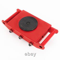 2Pcs 8 Ton Heavy Duty Machine Dolly Skate Roller 360° Rotating Machinery Mover