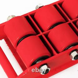 2Pcs 8 Ton Heavy Duty Machine Dolly Skate Roller 360 Rotating Machinery Mover