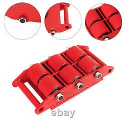 2Pcs 8 Ton Heavy Duty Machine Dolly Skate Roller 360° Rotating Machinery Mover