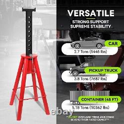 2X Heavy Duty Steel 10Ton (20000lbs) Capacity Pin-Type Jack Stand 28-47.5 Lift