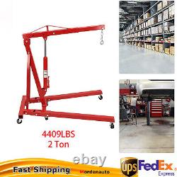 2 TON 4400lb Heavy Duty Engine Motor Hoist Cherry Picker Shop Crane Lift