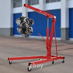 2 TON 4400lb Heavy Duty Engine Motor Hoist Cherry Picker Shop Crane Lift