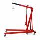 2 Ton Engine Hoist 4000lb Heavy Duty Cherry Picker Stand With Folding Legs, Red
