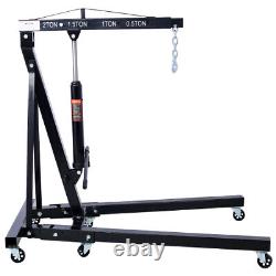 2 TON Heavy Duty Steel Folding Hydraulic Engine Hoist Crane Cherry Picker Shop