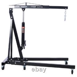 2 TON Heavy Duty Steel Folding Hydraulic Engine Hoist Crane Cherry Picker Shop