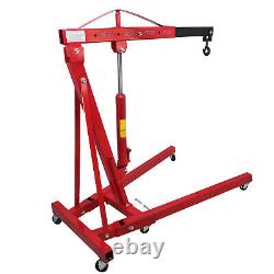 2 TON Red 4400lb Heavy Duty Engine Motor Hoist Cherry Picker Shop Crane Lift