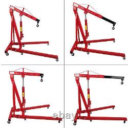 2 TON Red 4400lb Heavy Duty Engine Motor Hoist Cherry Picker Shop Crane Lift