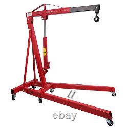 2 TON Red 4400lb Heavy Duty Engine Motor Hoist Cherry Picker Shop Crane Lift