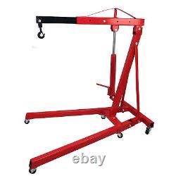 2 TON Red 4400lb Heavy Duty Engine Motor Hoist Cherry Picker Shop Crane Lift