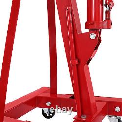2 TON Red Heavy Duty Engine Motor Hoist Folding Picker Shop Crane Lift 4400lb