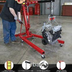 2 Ton 4400lb Heavy Duty Engine Motor Hoist Cherry Picker Shop Crane Lift Tool US