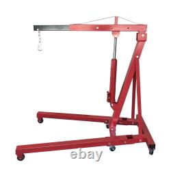 2 Ton Folding Engine Hoist Heavy Duty Steel Cherry Picker Shop Crane Hoist