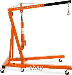 2 Ton Folding Hydraulic Engine Hoist Crane Lift 4400 LBS Capacity Heavy-Duty