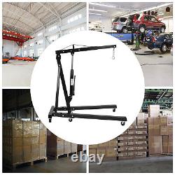 2 Ton Heavy Duty Folding Engine Hoist, Cherry Picker Shop Crane Hoist Lift NEW