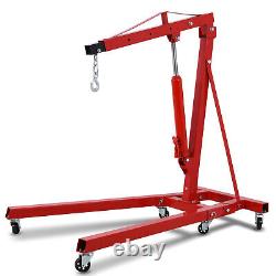 2 Ton Heavy Duty Folding Engine Hoist, Cherry Picker Shop Crane Hoist Lift NEW