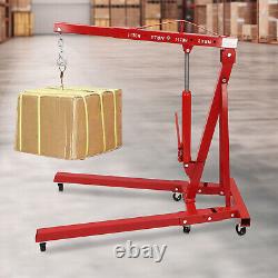 2 Ton Heavy Duty Folding Engine Hoist, Cherry Picker Shop Crane Hoist Lift NEW