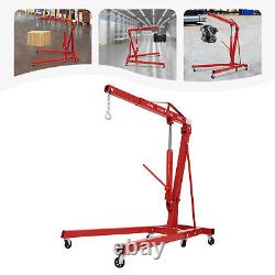 2 Ton Heavy Duty Folding Engine Hoist, Cherry Picker Shop Crane Hoist Lift NEW