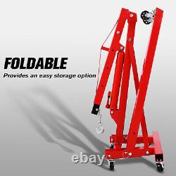 2 Ton Heavy Duty Folding Engine Hoist, Cherry Picker Shop Crane Hoist Lift NEW