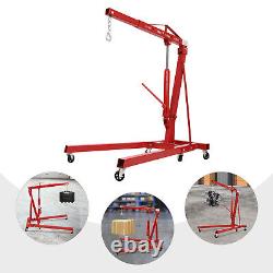 2 Ton Heavy Duty Folding Engine Hoist, Cherry Picker Shop Crane Hoist Lift NEW