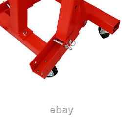2 Ton Heavy Duty Folding Engine Hoist Cherry Picker Shop Crane Lifter Red Steel