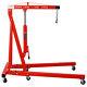 2 Ton Heavy Duty Folding Engine Hoist Shop Crane With 6 Caster Wheels Red