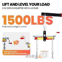 2 Ton Heavy Duty Hydraulic Engine Crane 4400lbs Folding Engine Hoist Lift Tool