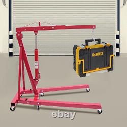 2 Ton Heavy-Duty Hydraulic Engine Hoist Folding Cherry Picker Shop Crane Lift