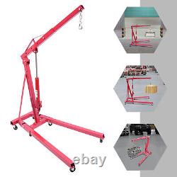 2 Ton Heavy-Duty Hydraulic Engine Hoist Folding Cherry Picker Shop Crane Lift