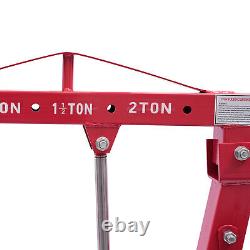 2 Ton Heavy-Duty Hydraulic Engine Hoist Folding Cherry Picker Shop Crane Lift