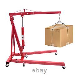 2 Ton Heavy-Duty Hydraulic Engine Hoist Folding Cherry Picker Shop Crane Lift