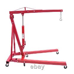 2 Ton Heavy-Duty Hydraulic Engine Hoist Folding Cherry Picker Shop Crane Lift