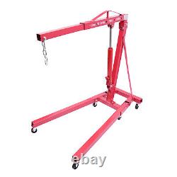 2 Ton Heavy-Duty Hydraulic Engine Hoist Folding Cherry Picker Shop Crane Lift