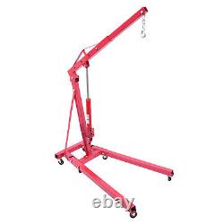 2 Ton Heavy-Duty Hydraulic Engine Hoist Folding Cherry Picker Shop Crane Lift