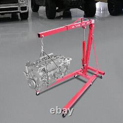 2 Ton Heavy-Duty Hydraulic Engine Hoist Folding Cherry Picker Shop Crane Lift