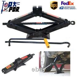 2 Ton Heavy Duty Wind Up Scissor Lift Crank Stands Auto Car Speed Handle Jack