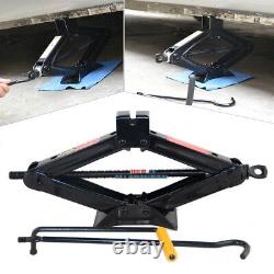 2 Ton Heavy Duty Wind Up Scissor Lift Crank Stands Auto Car Speed Handle Jack