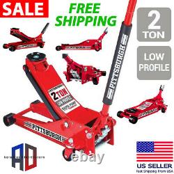 2 Ton Low Profile Floor Jack HEAVY DUTY STEEL Rapid Lift Pump Hydraulic Car Shop