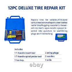 2 Ton Low Profile Floor Jack Heavy Duty & 3 Ton Jack Stand & Tire Repair Kit