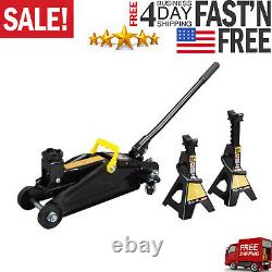 2 Ton Professional Hydraulic Floor Jack Car 2 Heavy-duty Jack Stand Portable