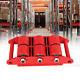 2x 8 Ton Heavy Duty Machine Dolly Skate Roller Machinery Mover 360° Rotation Red