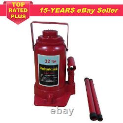 32 Ton Hydraulic Bottle Jack Automotive Shop Equipment Car Truck Heavy Duty