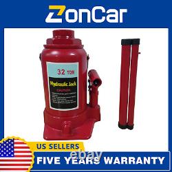 32 Ton Hydraulic Bottle Jack Automotive Shop Equipment Car Truck Heavy Duty Red