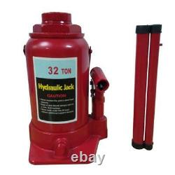 32 Ton Hydraulic Bottle Jack Automotive Shop Equipment Car Truck Heavy Duty Red